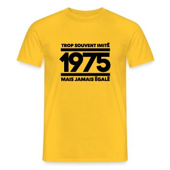 trop souvent imité mais jamais égalé cadeau - T-shirt homme - jaune - Devant - AI Model Male 178 dark (178cm)