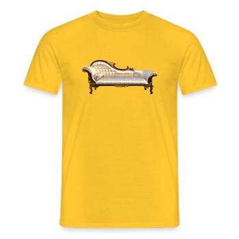 Couch - Men's T-Shirt - yellow - Front - AI Model Male 178 dark (178cm)