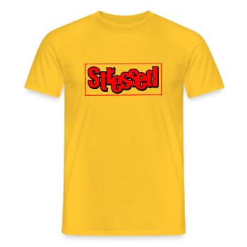 Stressed in life - Männer T-Shirt - Gelb - Vorne - AI Model Male 178 dark (178cm)