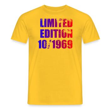 55e anniversaire Edition limitée 10/1969 - T-shirt homme - jaune - Devant - AI Model Male 178 dark (178cm)