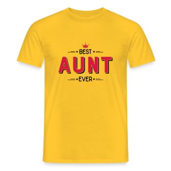Aunt - Männer T-Shirt - Gelb - Vorne - AI Model Male 178 dark (178cm)