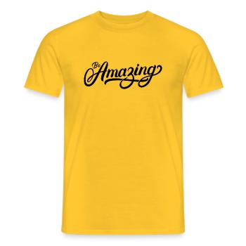 Be Amazing - Männer T-Shirt - Gelb - Vorne - AI Model Male 178 dark (178cm)
