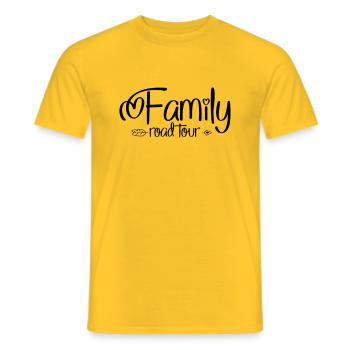 Vacances en famille - T-shirt homme - jaune - Devant - AI Model Male 178 dark (178cm)