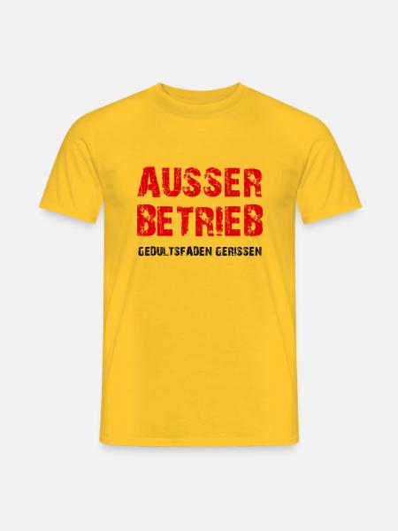 AUSSER BETRIEB - Männer T-Shirt - Gelb