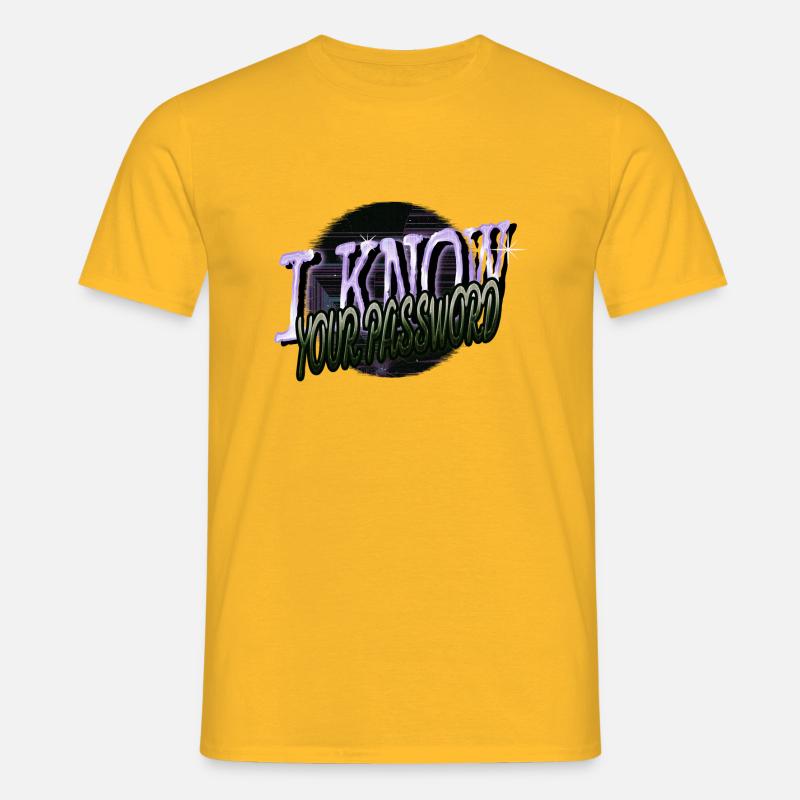 birthday hacker anonymous hacker hacking - Men's T-Shirt - yellow