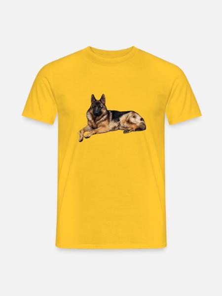 Deutscher Schäferhund C Lasse - Männer T-Shirt - Gelb