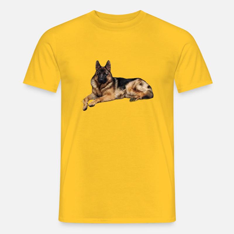 Deutscher Schäferhund C Lasse - Männer T-Shirt - Gelb
