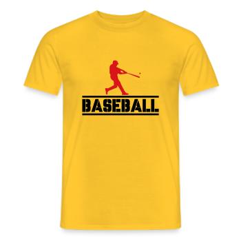 Baseball 02 - T-shirt homme - jaune - Devant - AI Model Male 178 dark (178cm)