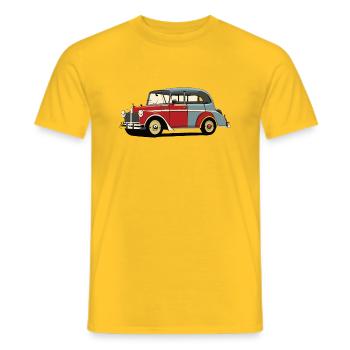 Altes Auto - Männer T-Shirt - Gelb - Vorne - AI Model Male 178 dark (178cm)