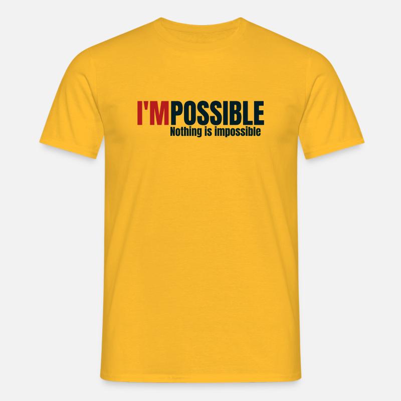 I'MPOSSIBLE - Nothing is impossible - Men's T-Shirt - yellow