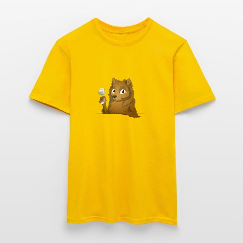 Trinkender oder treibender Spitz Männer T-Shirt