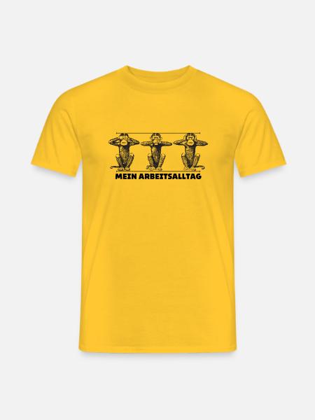 Drei Affen - Männer T-Shirt - Gelb