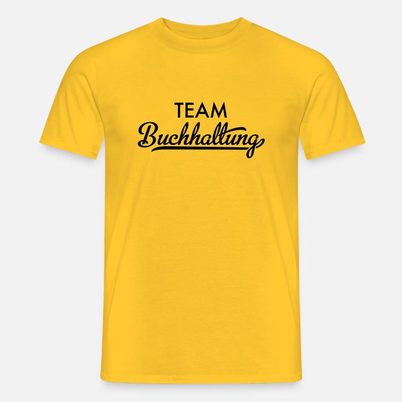 Team Buchhaltung - Männer T-Shirt - Gelb