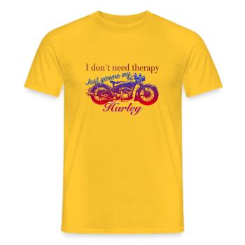 Auto-thérapie - T-shirt homme - jaune - Devant - AI Model Male 178 dark (178cm)