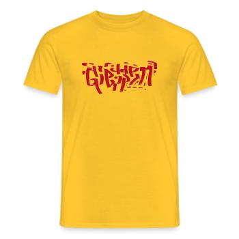 Giessen - Männer T-Shirt - Gelb - Vorne - AI Model Male 178 dark (178cm)