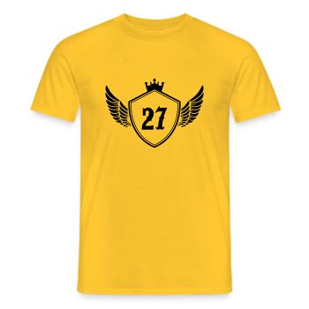 Coat of arms 27 - Men's T-Shirt - yellow - Front - AI Model Male 178 dark (178cm)