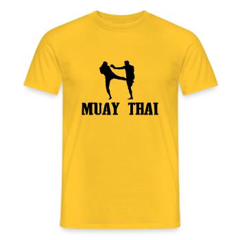 muay thai - Männer T-Shirt - Gelb - Vorne - AI Model Male 178 dark (178cm)