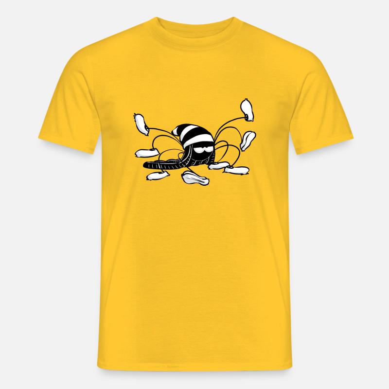 Beth the Spider -Rasta Spider (text version) - Men’s T-shirt - yellow