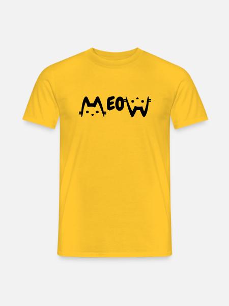 MEOW - Men's T-Shirt - yellow