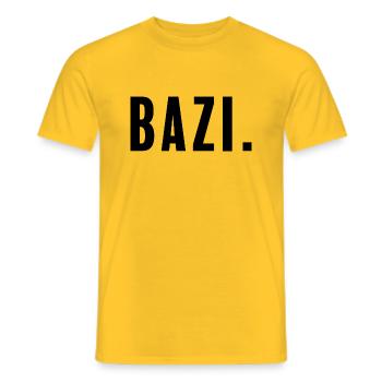 Bazi customs: Bavaria's heart + soul in one word - Men's T-Shirt - yellow - Front - AI Model Male 178 dark (178cm)