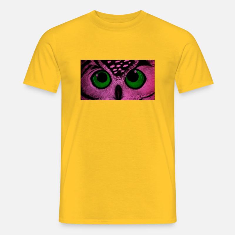 Eule - Männer T-Shirt - Gelb