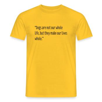 Dog Lovers - Männer T-Shirt - Gelb - Vorne - AI Model Male 178 dark (178cm)