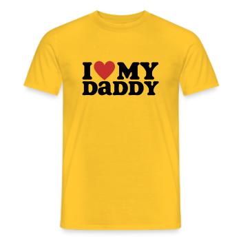 Ich liebe meinen Papa - Männer T-Shirt - Gelb - Vorne - AI Model Male 178 dark (178cm)
