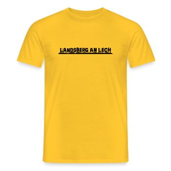 Landsberg am Lech - T-shirt homme - jaune - Devant - AI Model Male 178 dark (178cm)