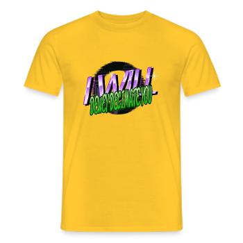 cadeau d’anniversaire féminin déclaration amusante - T-shirt homme - jaune - Devant - AI Model Male 178 dark (178cm)