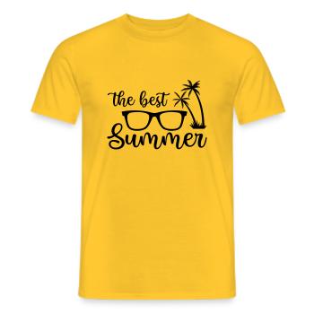 7 the best summer - Men's T-Shirt - yellow - Front - AI Model Male 178 dark (178cm)