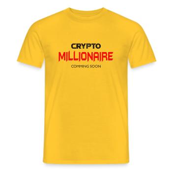 Bitcoin Trading Crypto Stocks - T-shirt homme - jaune - Devant - AI Model Male 178 dark (178cm)