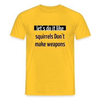 hippie birthday present peace for paris cool - Men's T-Shirt - yellow - Front - AI Model Male 178 dark (178cm)