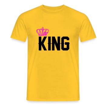 king - Männer T-Shirt - Gelb - Vorne - AI Model Male 178 dark (178cm)