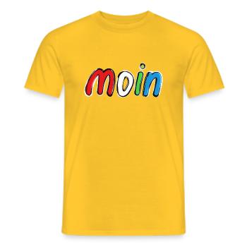 moin11 - Männer T-Shirt - Gelb - Vorne - AI Model Male 178 dark (178cm)