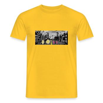 Panorama-Stadt - Männer T-Shirt - Gelb - Vorne - AI Model Male 178 dark (178cm)