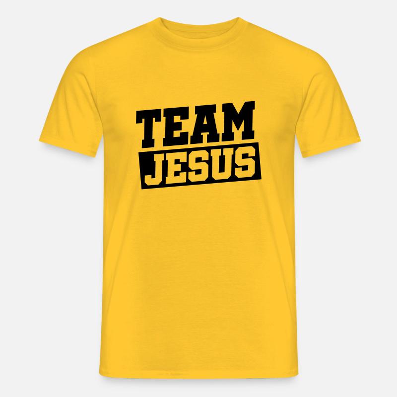 jesus team - Männer T-Shirt - Gelb