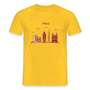 prague - Männer T-Shirt - Gelb - Vorne - AI Model Male 178 dark (178cm)