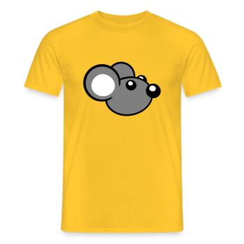 Mouse Mouse Cute Little Rat Rodent Friendly - Men's T-Shirt - yellow - Front - AI Model Male 178 dark (178cm)