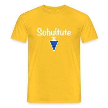 Schultüte I Einschulung I Schultüten I blau - Männer T-Shirt - Gelb - Vorne - AI Model Male 178 dark (178cm)