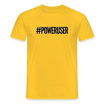 utilisateur puissance - T-shirt homme - jaune - Devant - AI Model Male 178 dark (178cm)