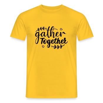 Gather Together - Men's T-Shirt - yellow - Front - AI Model Male 178 dark (178cm)