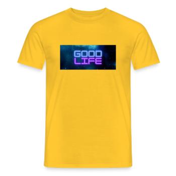 Good Life - Männer T-Shirt - Gelb - Vorne - AI Model Male 178 dark (178cm)