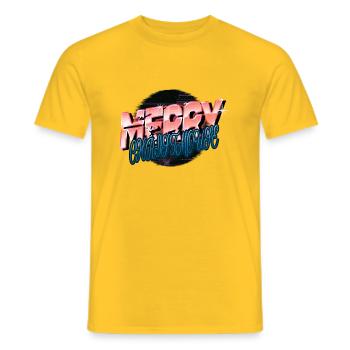 Ordinateur Bodybuilding Dinosaur Fan Comic Beards - T-shirt homme - jaune - Devant - AI Model Male 178 dark (178cm)