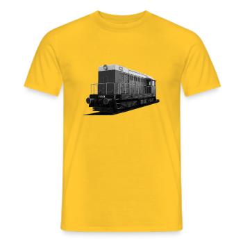 Locomotive DR Class V 75 Deutsche Reichsbahn - T-shirt homme - jaune - Devant - AI Model Male 178 dark (178cm)