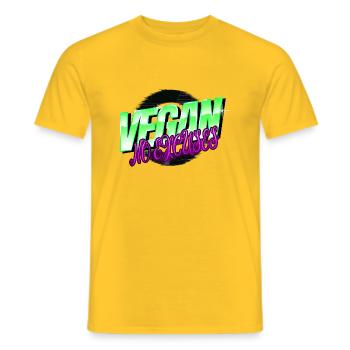 birthday present idea veggie fruit statement - Men's T-Shirt - yellow - Front - AI Model Male 178 dark (178cm)