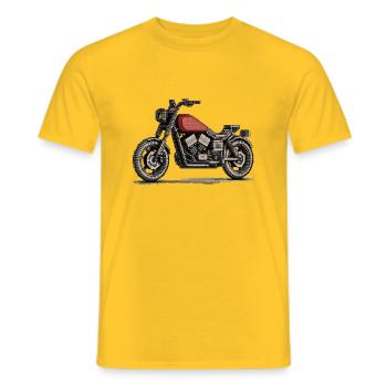 Die Motorradsaison hat begonnen - Männer T-Shirt - Gelb - Vorne - AI Model Male 178 dark (178cm)