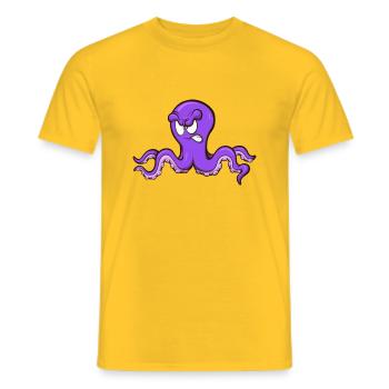 Pieuvre en colère - T-shirt homme - jaune - Devant - AI Model Male 178 dark (178cm)