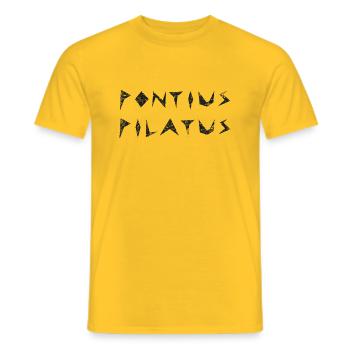 Pontius Pilate - Men's T-Shirt - yellow - Front - AI Model Male 178 dark (178cm)