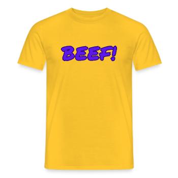 Bœuf! - T-shirt homme - jaune - Devant - AI Model Male 178 dark (178cm)