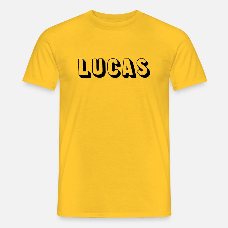 Name - Lucas - Männer T-Shirt - Gelb